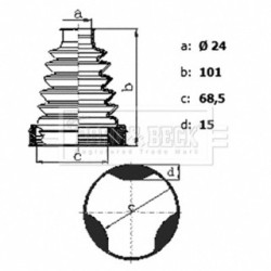 Cv Joint Boot Kit BORG & BECK BCB6423 for FORD OE 1774036