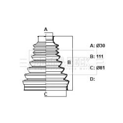 Cv Joint Boot Kit BORG & BECK BCB6428 for MERCEDES A-CLASS