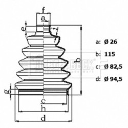 Cv Joint Boot Kit BORG & BECK BCB6435 for MERCEDES
