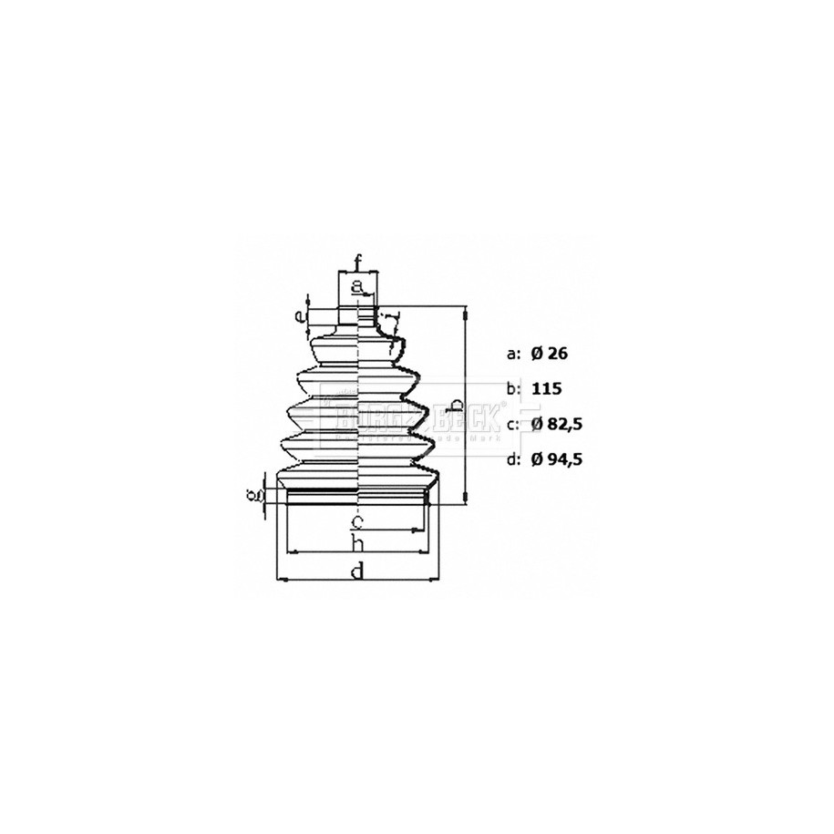 Cv Joint Boot Kit BORG & BECK BCB6435 for MERCEDES