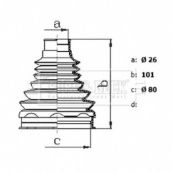 Cv Joint Boot Kit BORG & BECK BCB6442 for ALFA ROMEO