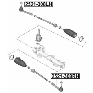Tie Rod End - FEBEST 2521308RH