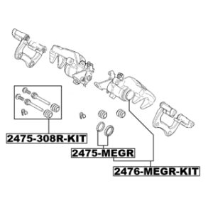 Guide Bolt Brake Caliper - FEBEST 2574308RKIT