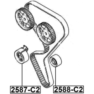 Deflection Guide Pulley Timing Belt - FEBEST 2588C2