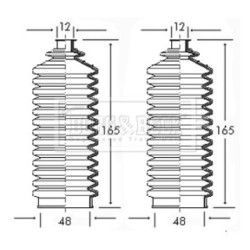 Steering Rack Boot BORG & BECK BSG3020 for ROVER