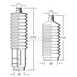 Steering Rack Boot BORG & BECK BSG3032 for CITROEN
