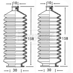 Steering Rack Boot BORG & BECK BSG3057 for RENAULT OE 7701470753