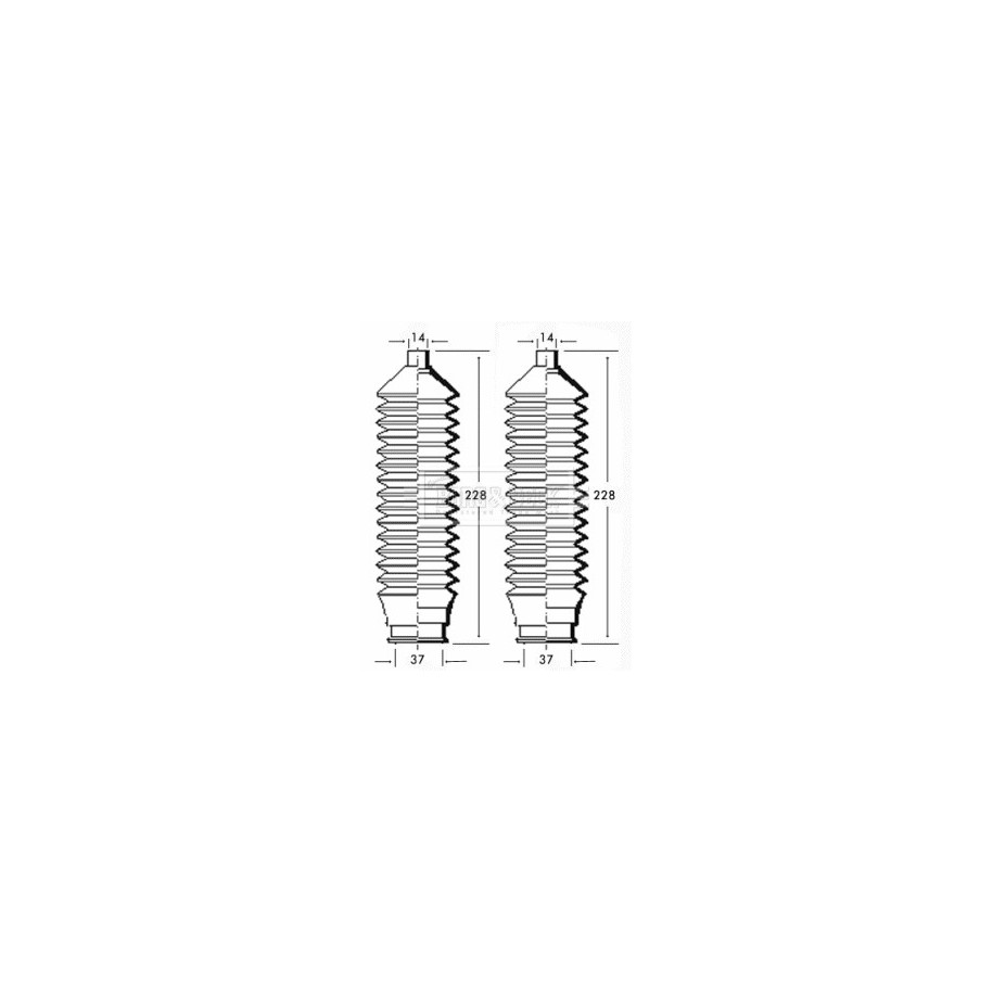 Steering Rack Boot BORG & BECK BSG3196 for FORD