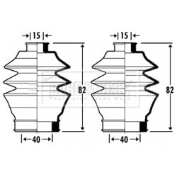 Steering Rack Boot BORG & BECK BSG3304 for HONDA ACCORD