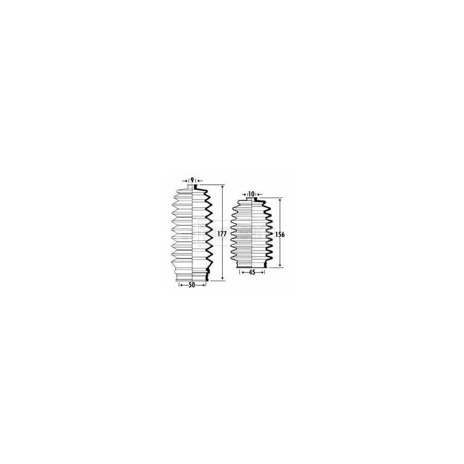 Steering Rack Boot BORG & BECK BSG3312 for HONDA LEGEND