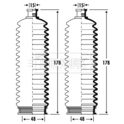Steering Rack Boot BORG & BECK BSG3325 for HYUNDAI