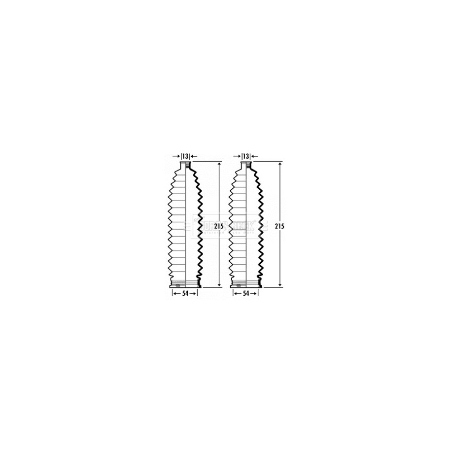 Steering Rack Boot BORG & BECK BSG3352 for NISSAN