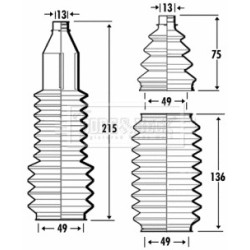 Steering Rack Boot BORG & BECK BSG3367 for SMART OE 4514600096