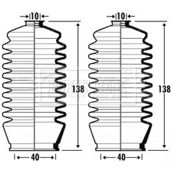 Steering Rack Boot BORG & BECK BSG3377 for TOYOTA STARLET