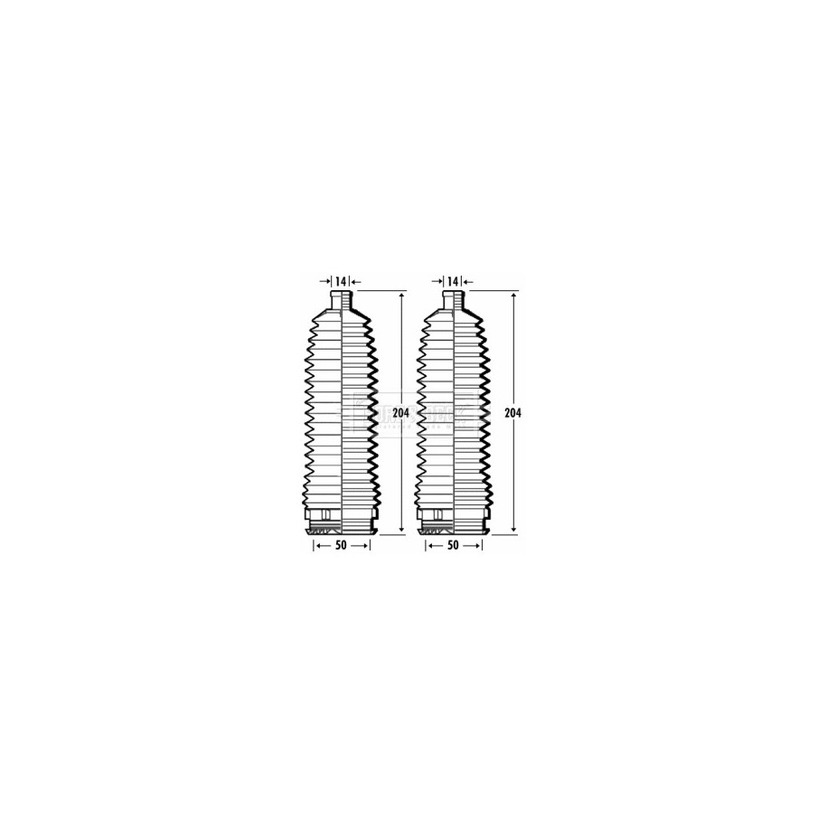 Steering Rack Boot BORG & BECK BSG3384 for VOLVO