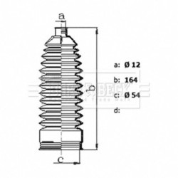 Steering Rack Boot BORG & BECK BSG3480 for MERCEDES S-CLASS