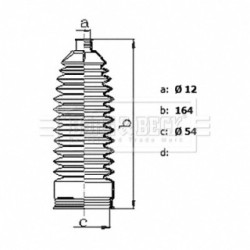 Steering Rack Boot BORG & BECK BSG3481 for SUZUKI CELERIO