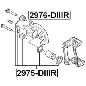 Piston Brake Caliper - FEBEST 2976DIIIR