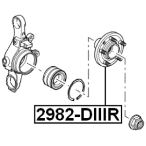 Wheel Hub - FEBEST 2982DIIIR