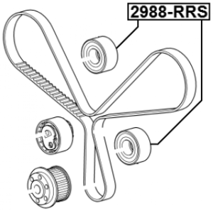 Deflection Guide Pulley Timing Belt - FEBEST 2988RRS