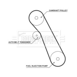 Water Pump & Timing Belt Kit BORG & BECK BTW1049 for FORD