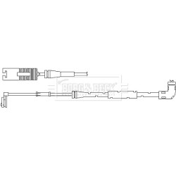 Brake Pad Sensor BORG & BECK BWL3010 for LAND ROVER RANGE ROVER