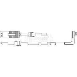 Brake Pad Sensor BORG & BECK BWL3011 for BMW 1