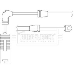 Brake Pad Sensor BORG & BECK BWL3012 for BMW 3 OE 34356751311