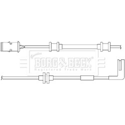 Brake Pad Sensor BORG & BECK BWL3013 for VAUXHALL VECTRA OE 6238389
