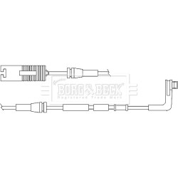 Brake Pad Sensor BORG & BECK BWL3015 for BMW 1