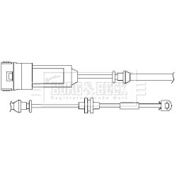 Brake Pad Sensor BORG & BECK BWL3016 for CADILLAC