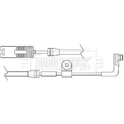 Brake Pad Sensor BORG & BECK BWL3017 for BMW 5