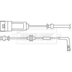 Brake Pad Sensor BORG & BECK BWL3018 for VAUXHALL SIGNUM