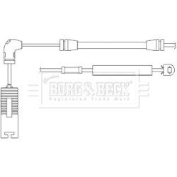 Brake Pad Sensor BORG & BECK BWL3019 for BMW X5 OE 34351165580