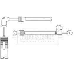 Brake Pad Sensor BORG & BECK BWL3021 for BMW X3 OE 34353411756