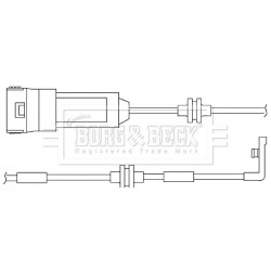 Brake Pad Sensor BORG & BECK BWL3022 for VAUXHALL OMEGA OE 6238322