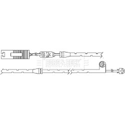 Brake Pad Sensor BORG & BECK BWL3023 for BMW X3 OE 34353414662
