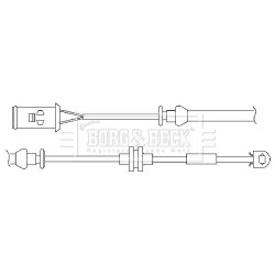 Brake Pad Sensor BORG & BECK BWL3024 for VAUXHALL OE 13153473