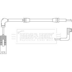 Brake Pad Sensor BORG & BECK BWL3025 for BMW 5