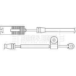 Brake Pad Sensor BORG & BECK BWL3027 for BMW X5 OE 34351165579