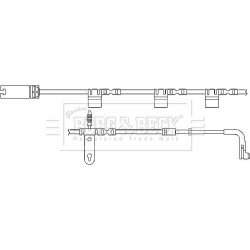 Brake Pad Sensor BORG & BECK BWL3028 for MINI MINI OE 34356773017