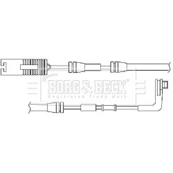 Brake Pad Sensor BORG & BECK BWL3029 for BMW 7 OE 34356755266