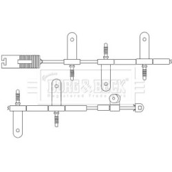 Brake Pad Sensor BORG & BECK BWL3031 for MINI MINI OE 34356761447