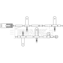 Brake Pad Sensor BORG & BECK BWL3039 for MINI MINI OE 34356761448