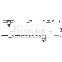 Brake Pad Sensor BORG & BECK BWL3040 for LAND ROVER DISCOVERY