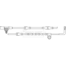 Brake Pad Sensor BORG & BECK BWL3042 for LAND ROVER DISCOVERY