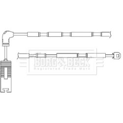 Brake Pad Sensor BORG & BECK BWL3043 for BMW Z4 OE 34356757896