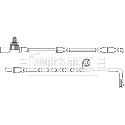 Brake Pad Sensor BORG & BECK BWL3046 for LAND ROVER RANGE ROVER