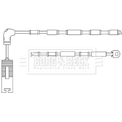Brake Pad Sensor BORG & BECK BWL3048 for BMW 3 OE 34351164372