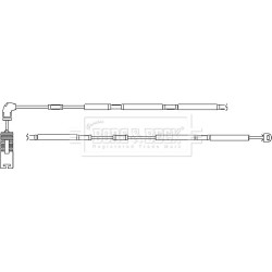 Brake Pad Sensor BORG & BECK BWL3049 for BMW 3 OE 34352229780